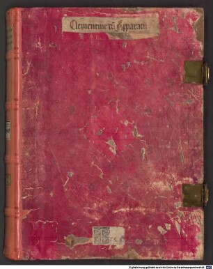 Johannis Andreae Clementinae cum apparatu- BSB Clm 18080