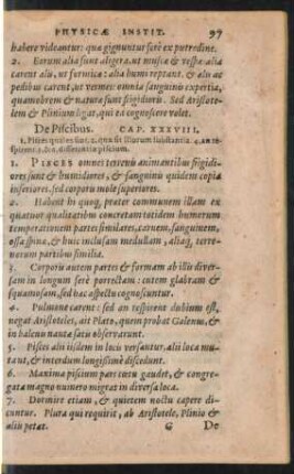 De Piscibus. Cap. XXXVIII.
