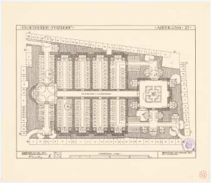 Stadtfriedhof Engesohde, Hannover: Belegungsplan, Grundriss 1:200