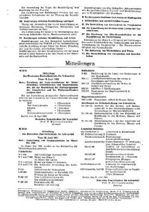 Mitteilung des Deutschen Zentralinstituts für Lehrmittel : 51/61 Vom 19. Juni 1961 ; [Mitteilungen]