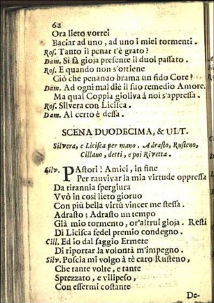 Scena Duodecima, & Ult.