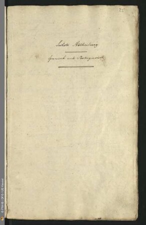 Sechste Abtheilung. Spanisch und Portugiesisch
