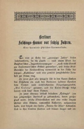 Berliner Faschings-Humor vor sechzig Jahren
