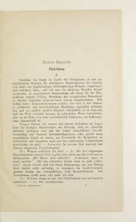 Erstes Kapitel. Einleitung