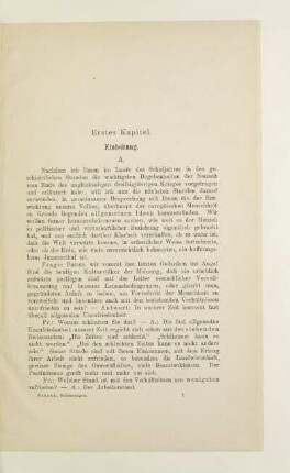 Erstes Kapitel. Einleitung