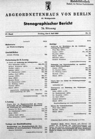 Nr. 11(76), 8. Juli 1966