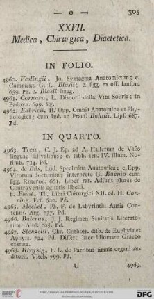 XXVII. Medica, Chirugica, Diaetetica