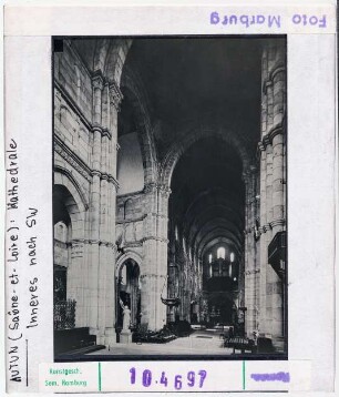 Autun: Kathedrale Saint-Lazare, Inneres nach Südwesten