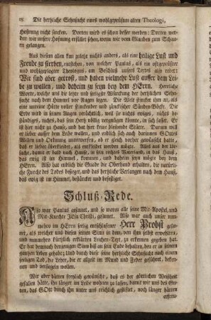Schluß-Rede.