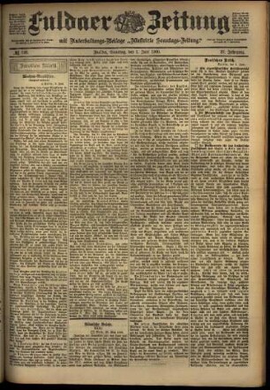 Zweite Ausgabe vom Samstag, den 02. Juni 1900.