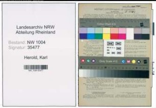 Entnazifizierung Karl Herold , geb. 27.09.1886 (Maschinist)