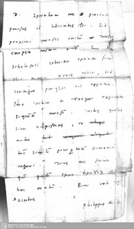 Brief von Phillipp Melanchton an Mauricius Hausmann in Torgau d.d. 23. Oktober [1539]