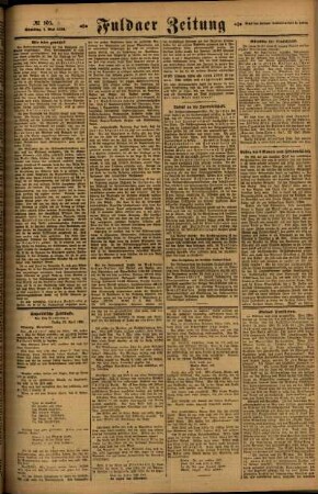 Zweite Ausgabe vom Samstag, den 01. Mai 1920.