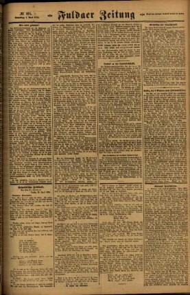 Zweite Ausgabe vom Samstag, den 01. Mai 1920.