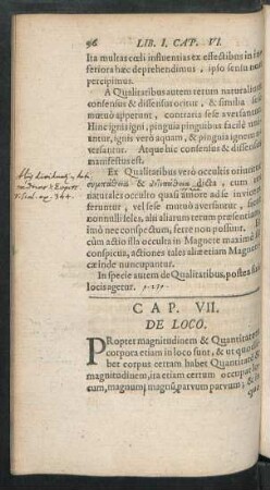 Cap. VII. De Loco
