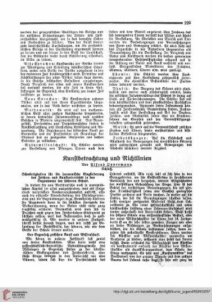 N.F. 6.1926 S. 229-231: Kunstbetrachtung und Richtlinien, [2]