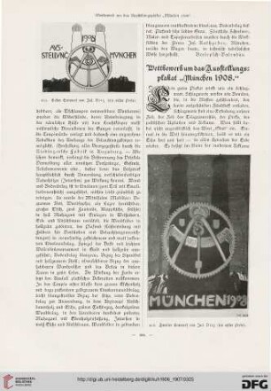 Wettbewerb um das Ausstellungsplakat "München 1908"