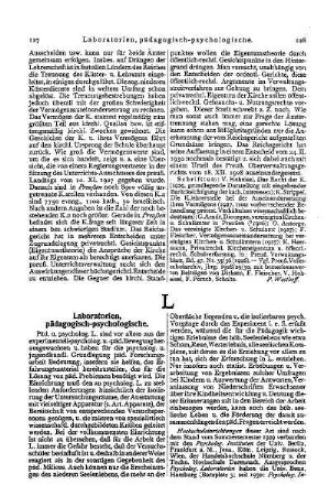 Laboratorien, pädagogisch-psychologische