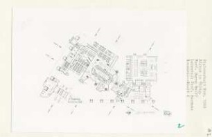 Zirkus, Berlin-Charlottenburg (Diplomarbeit bei Bernhard Hermkes): Grundriss Erdgeschoss 0.00, 1:500
