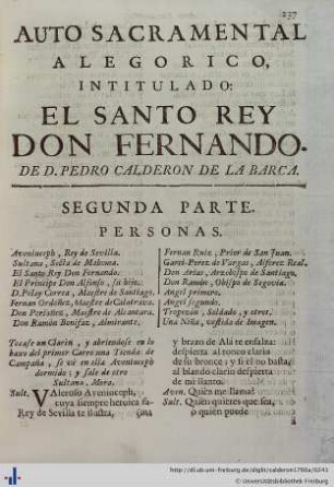 El Santo Rey Don Fernando, Segunda Parte.