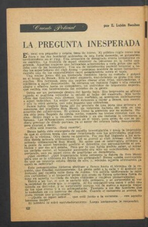 La pregunta inesperada : Cuento policial