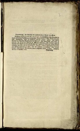 Verordnung, die Ausfuhr der innländischen Wolle betreffend : Zweybrücken den 12 Decemb. 1771