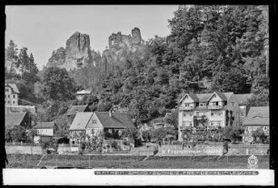 Rathen, Blick auf Fremdenheim Leschke