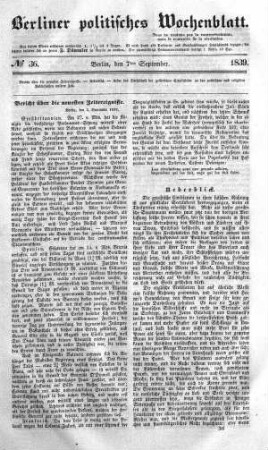 No 36, 7. September 1839