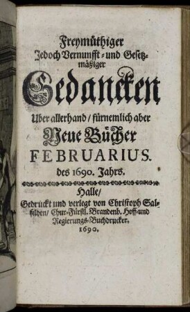 Februarius. des 1690. Jahrs.