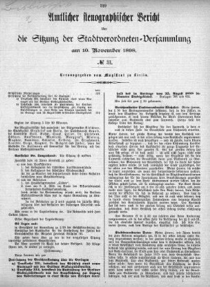 No 31, 10. November 1898