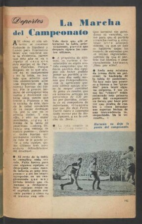 La marcha del campeonato : Deportes