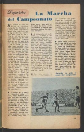 La marcha del campeonato : Deportes