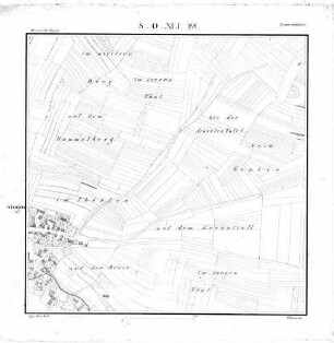 Kartenblatt SO XLI 28 Stand 1822 ca.