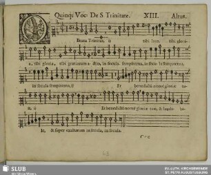 XIII. O beata trinitas tibi laus tibi gloria tibi gratiarum