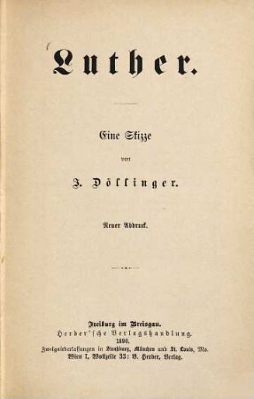 Luther : eine Skizze