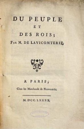 Du peuple et des Rois