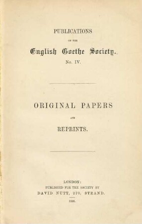 Publications of the English Goethe Society, 4