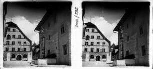 Zeughaus und Brunnen in Solothurn