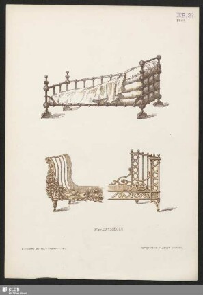 Bett von Eisen