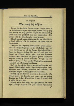 26. Kapitel. Man muß sich trösten.