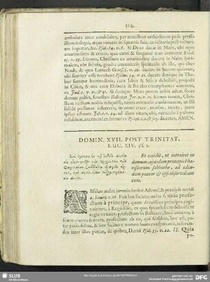 Domin. XVII. Post Trinitat. Luc. XIV. vs. 1.