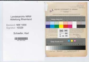 Entnazifizierung Karl Schaefer, geb. 15.02.1905 (Buchhalter)