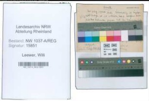 Entnazifizierung Willi Leewer , geb. 00.00.0000 (Ingenieur)
