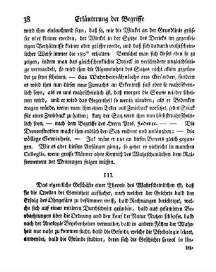 [III. Was eine Theorie des Wahrscheinlichen begreifen würde.]