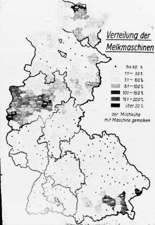 Verteilung der Melkmaschinen