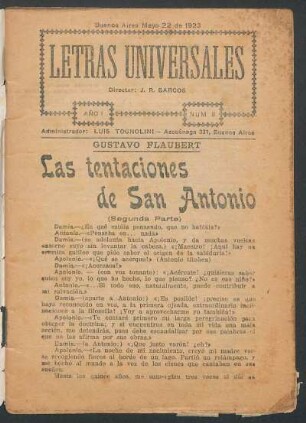 Las tentaciones de San Antonio : (Segunda parte)