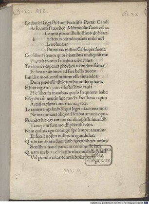 Candida : gewidmet Giovanni Francesco Pico