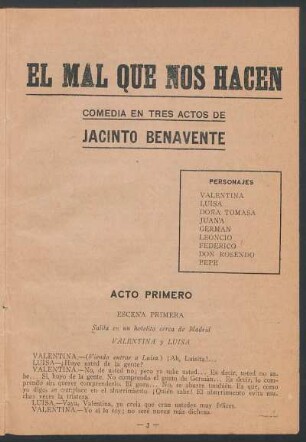 1922006200: El mal que nos hacen : comedia en tres actos