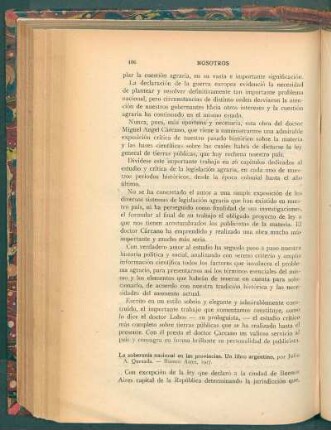 La soberanía nacional en las provincias. Un libro argentino, por Julio A. Quesada