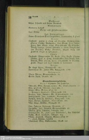 Einwohnerverzeichnis : Einwohnerverzeichnis